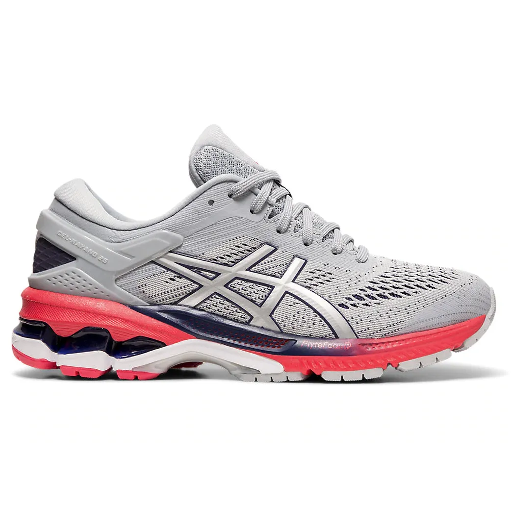 Asics Shoe Laces Asics GEL-KAYANO 26 Grey Womens Running Shoes 2019
