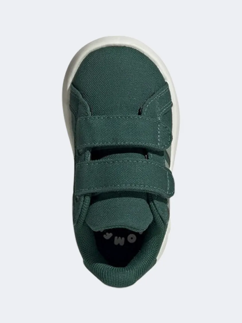 Navy Adidas Tennis Shoes Adidas Grand Court 2 Infant-Boys Sportswear Shoes Green/Off White
