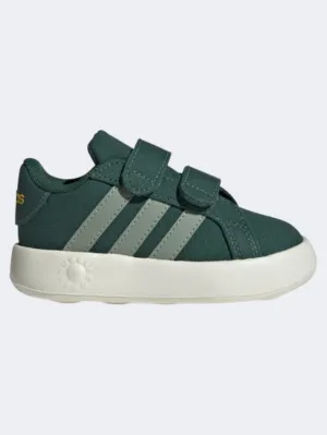 Adidas Grand Court 2 Infant-Boys Sportswear Shoes Green/Off White Adidas Samba Decon Shoes