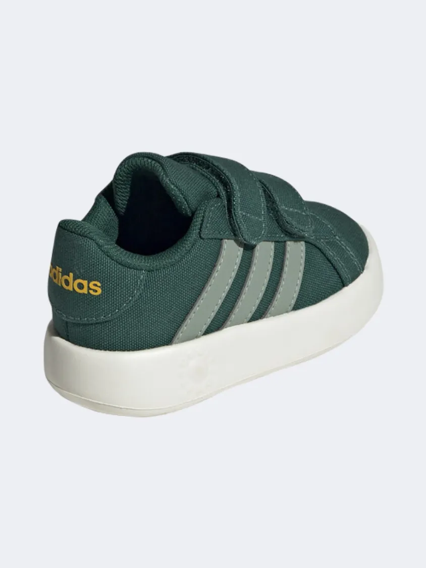 Adidas Grand Court 2 Infant-Boys Sportswear Shoes Green/Off White Adidas Shoes Cycling