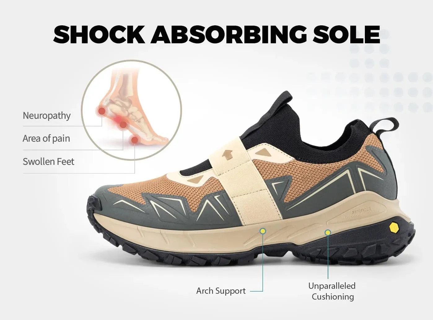 Flat Shoe Molding FitVille Men's Low-Top LugMax Hiking Shoes V4