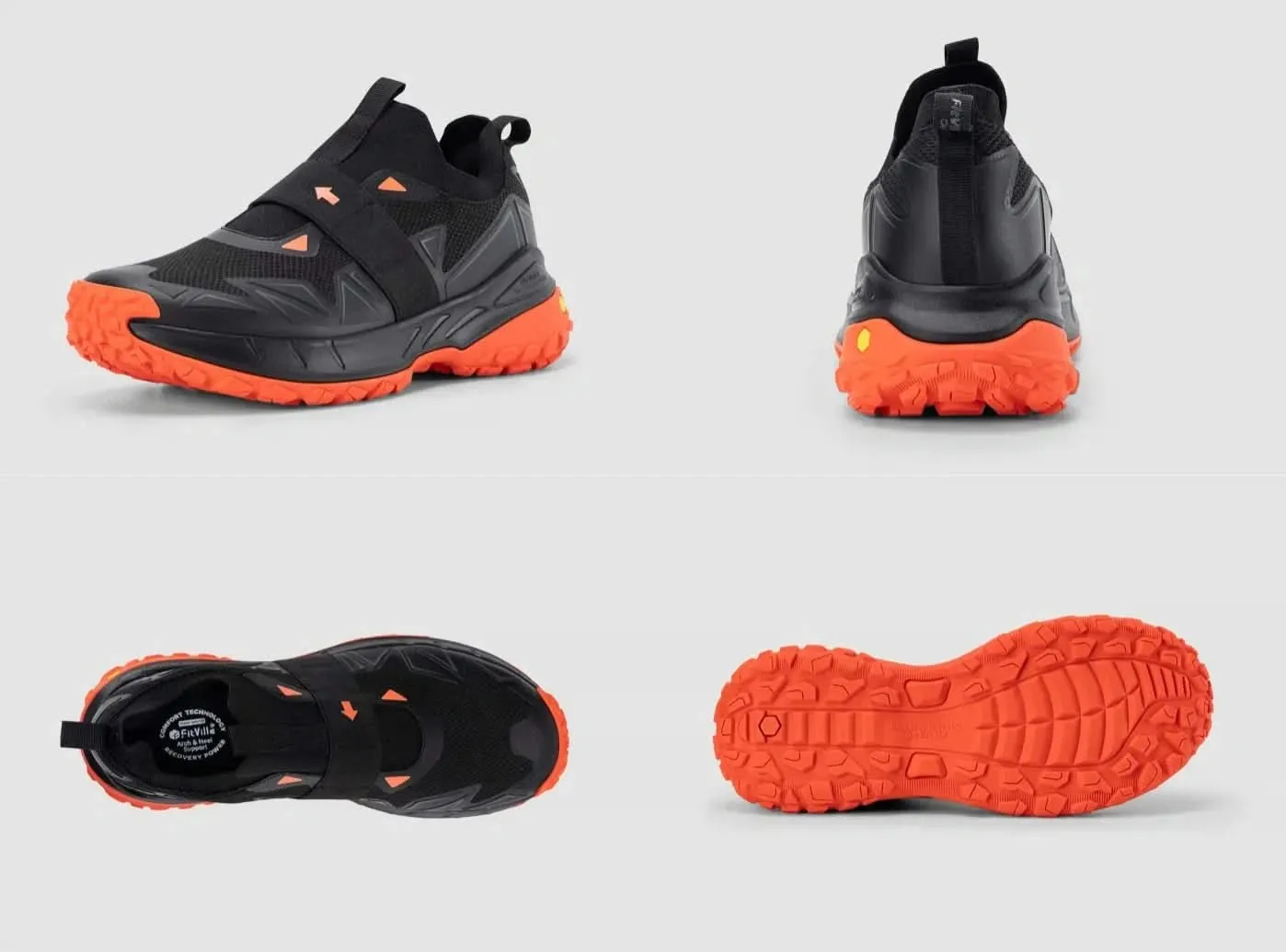 FitVille Men's Low-Top LugMax Hiking Shoes V4 Flat Shoes Little Things