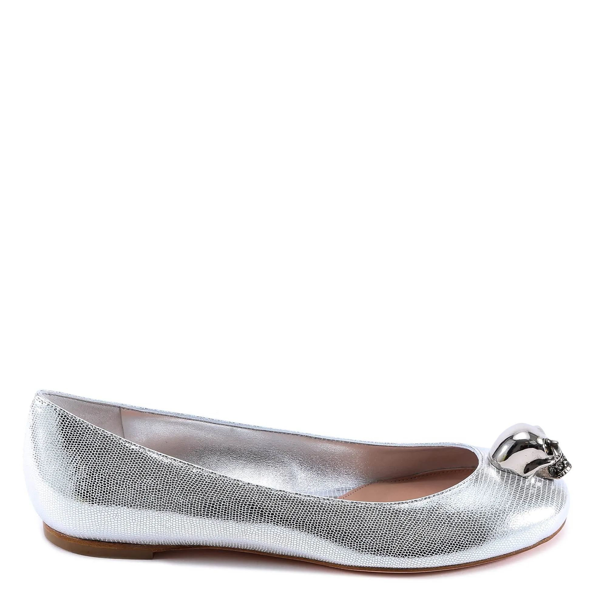 Flat Tabi Shoes Alexander McQueen Snake Effect Skull Ballerinas