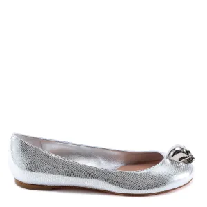 Flat Strength Training Shoes Alexander McQueen Snake Effect Skull Ballerinas