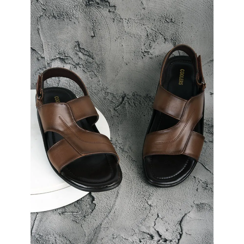 Coolers Casual Tan Sandal For Men LB-322E By Liberty High Heels Sandals