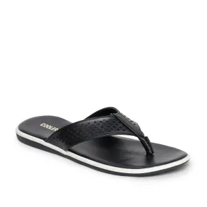 Strap Sandals Flat Coolers Casual Black Flip-Flop For Men K2-154 By Liberty