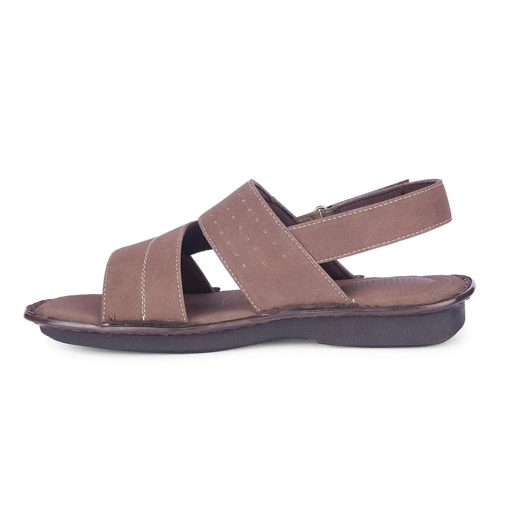 Coolers By Liberty Mens LIONARDO Camel Casual Sandal Toe Covered Sandals