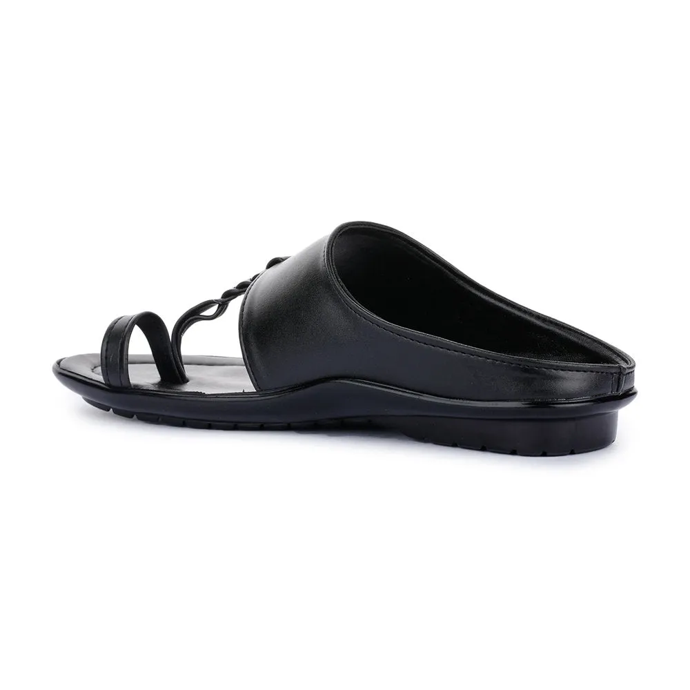 Coolers Casual Black Toe Ring Slippers For Men SRLE-159 By Liberty Negril Jamaica Reviews