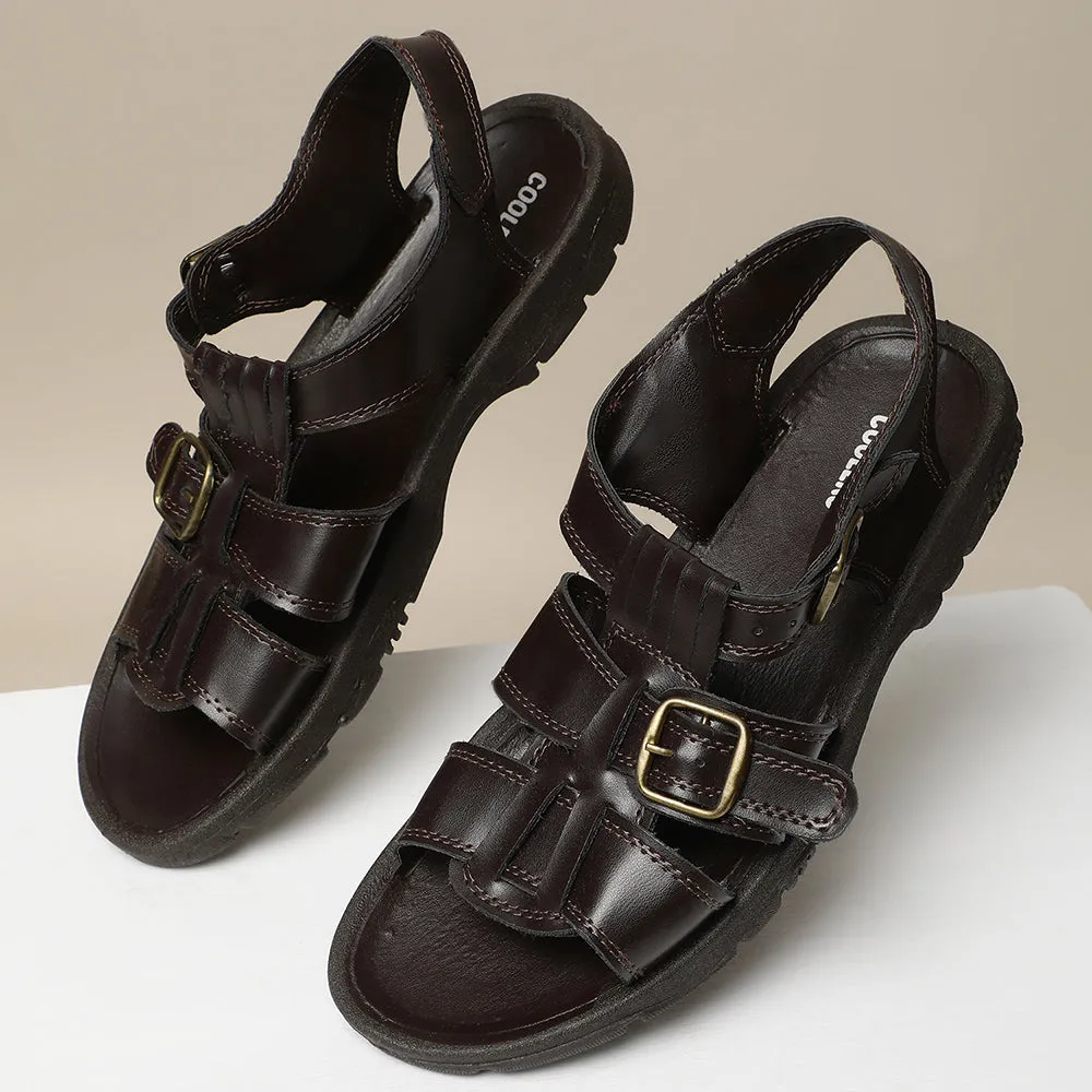 Coolers Casual (Brown) Sandals For Men SEMSON-N By Liberty Sandals With A Bow