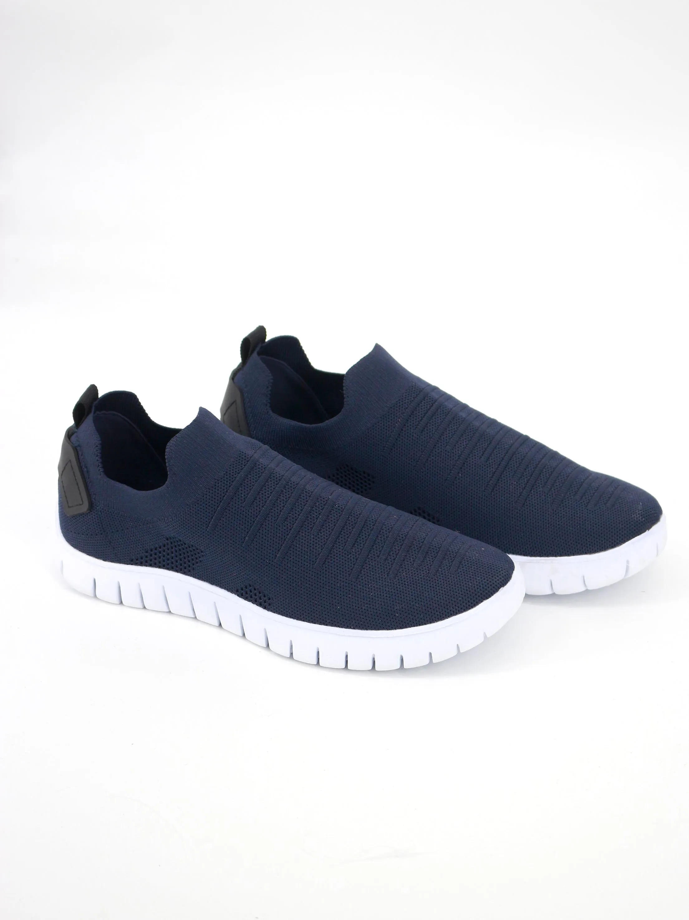 Casual Shoes With Leggings Men's Textured Slip On Shoes,Navy