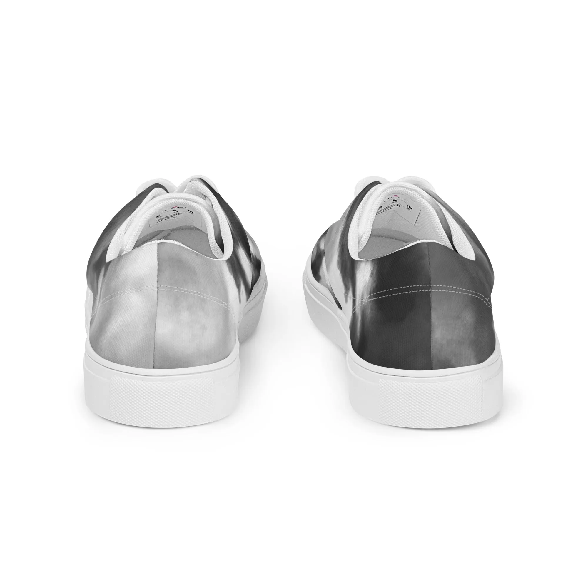 Grey Tie Dye Men's Sneakers, Abstract Best Designer Mens Lace-up Canvas Shoes (US Size: 5-13) Childs Hunter Boots