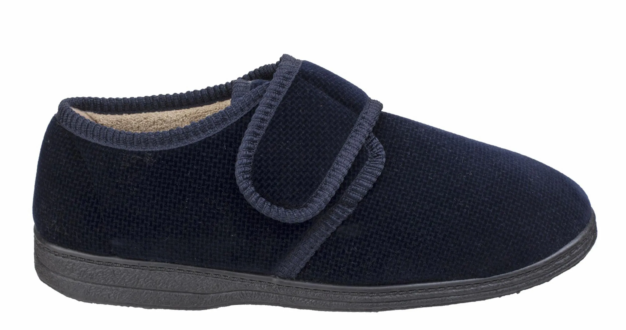 Fleet & Foster Sam Velcro Mens Touch Fastening Slipper Oran Slippers