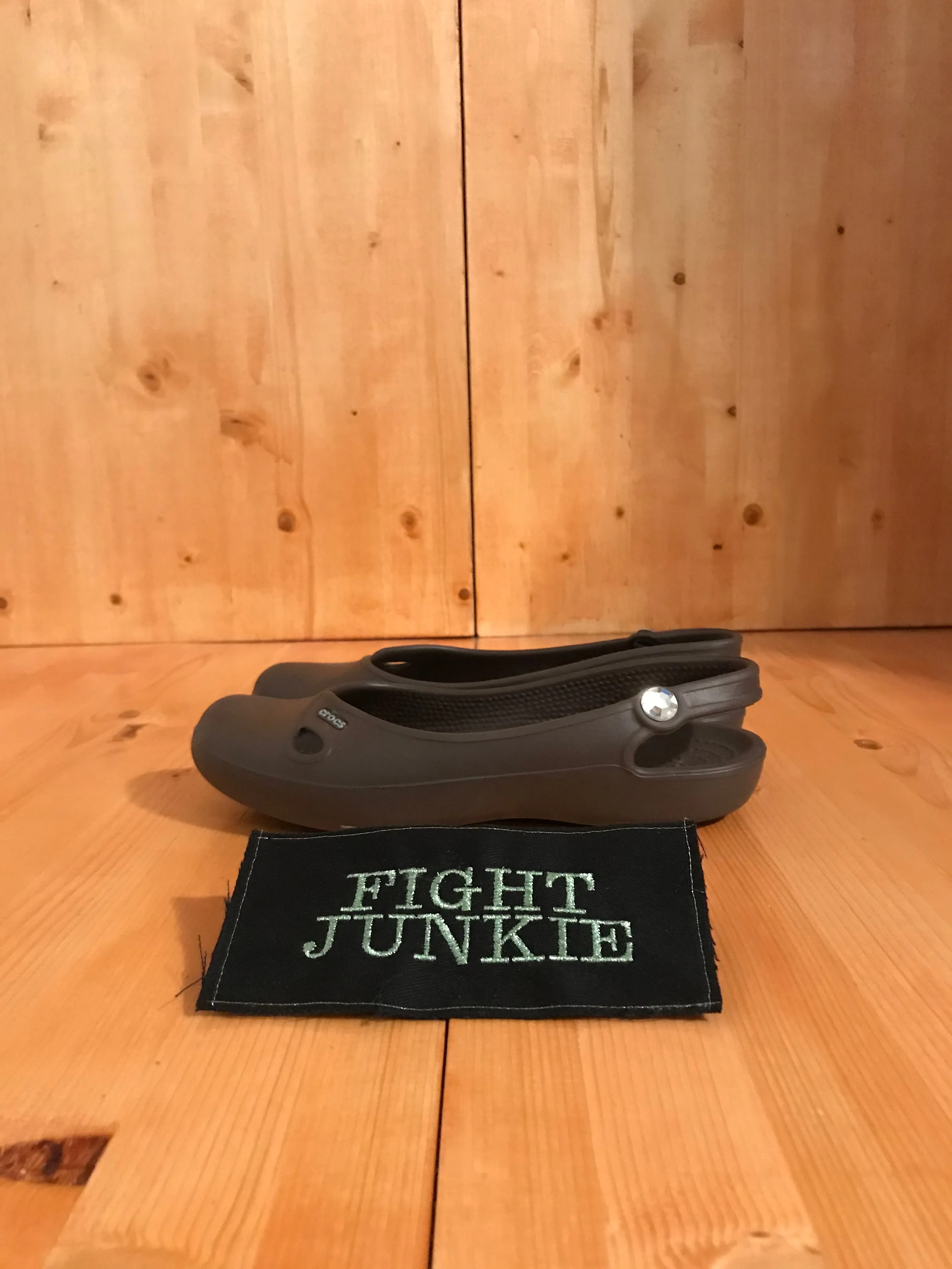 CROCS Womens Size 6 Slingback Ballet Flats Shoes Arch Fit Waterproof Golf Shoes