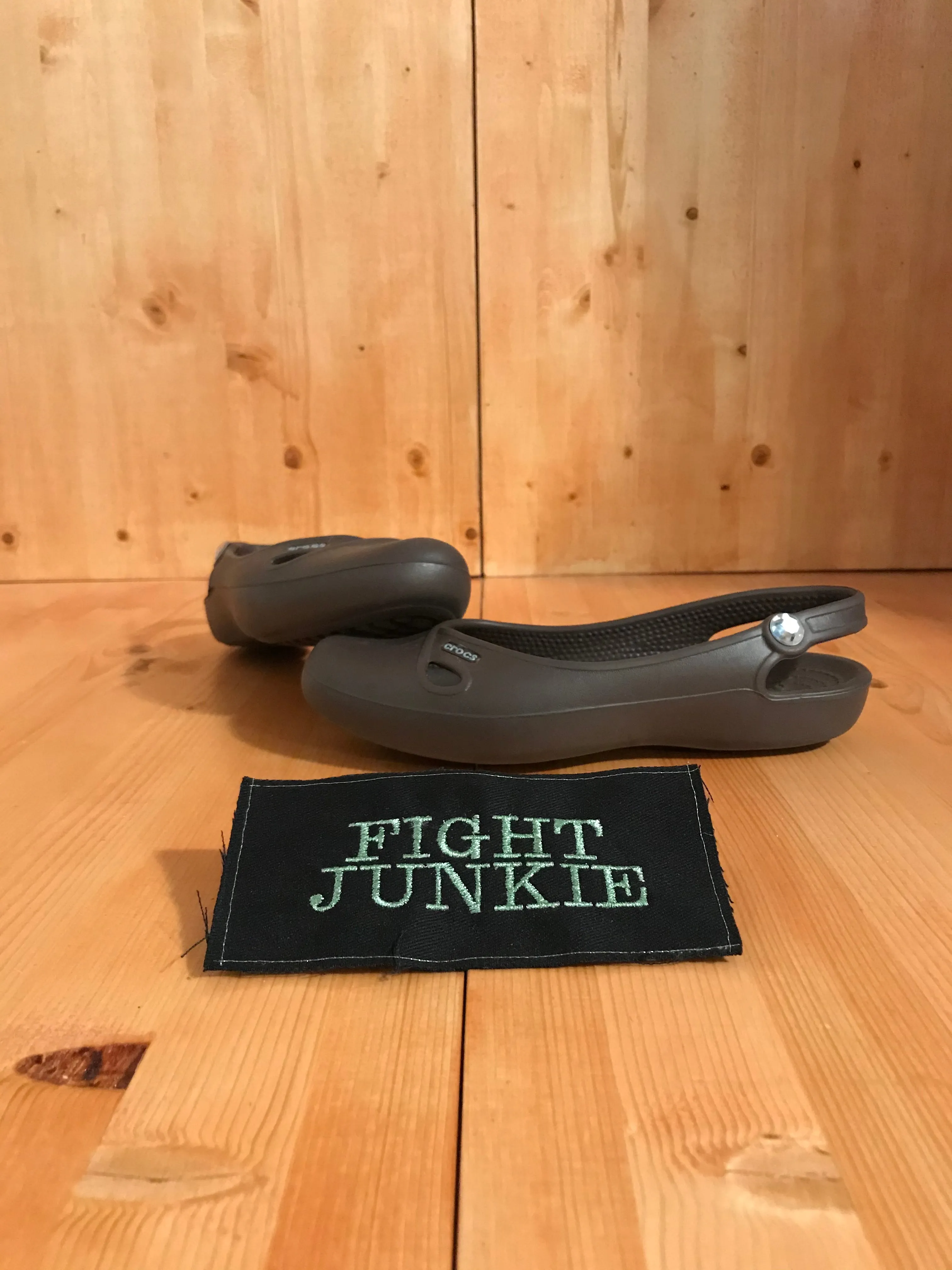 CROCS Womens Size 6 Slingback Ballet Flats Shoes Waterproof Knit Shoes