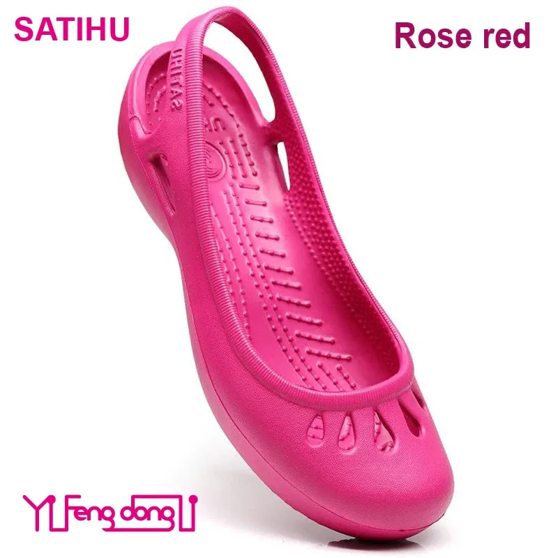 Crystal Anti Slip Hole Shoes Modern Flat Shoes