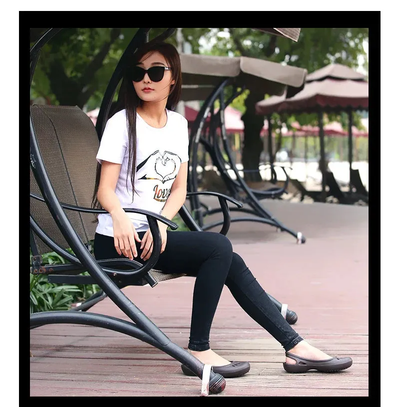 Crystal Anti Slip Hole Shoes Comfortable Shoes For Feet