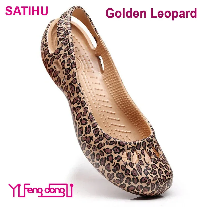 Pointed Flat Shoes Uk Crystal Anti Slip Hole Shoes