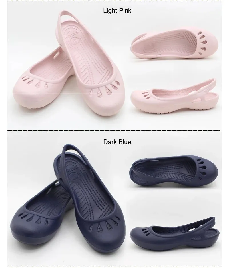 Crystal Anti Slip Hole Shoes Clubbing Outfits With Flat Shoes