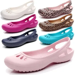 Crystal Anti Slip Hole Shoes Slingback Flats Shoes