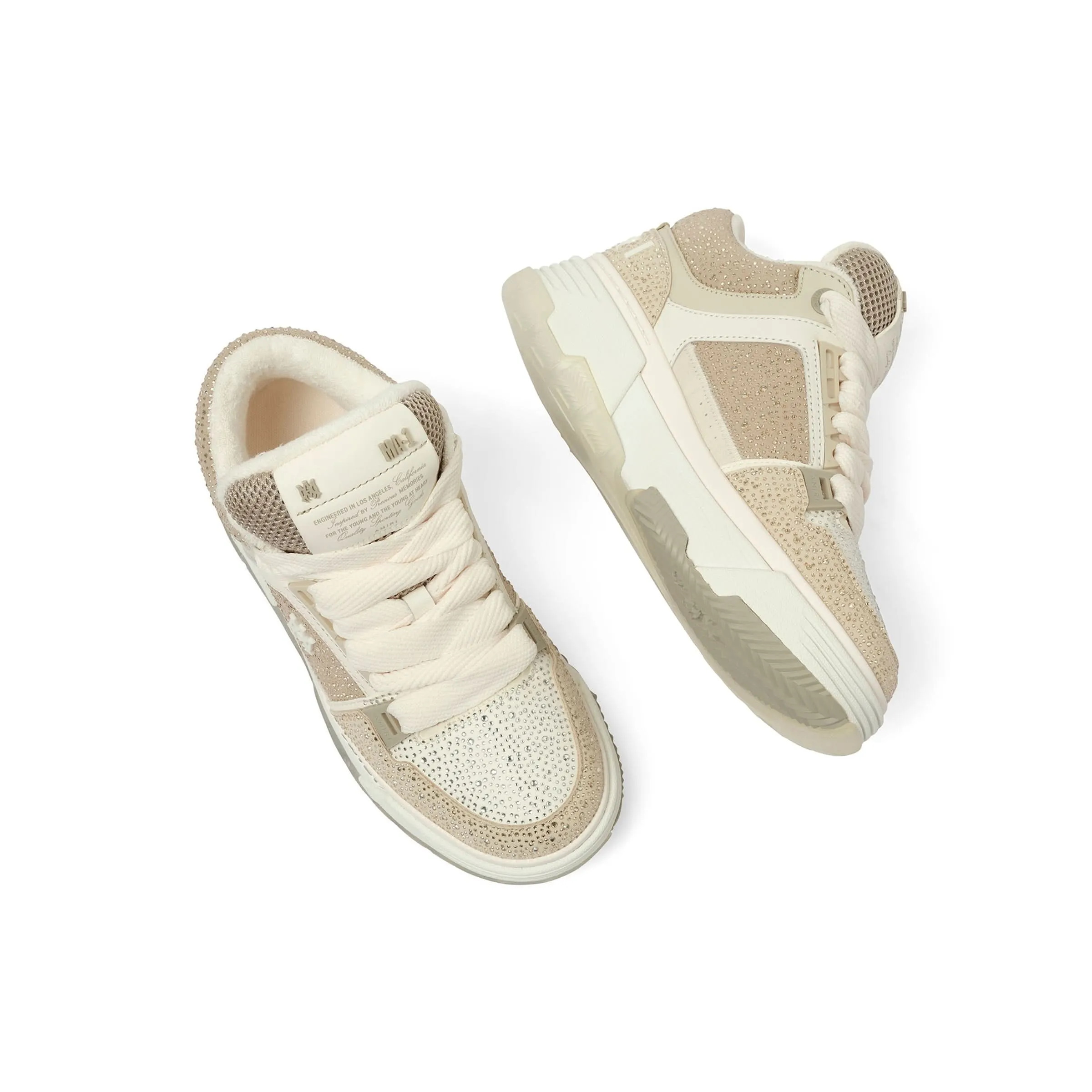 Bzee Sneakers Crystal MA-1 Sneaker in Alabaster