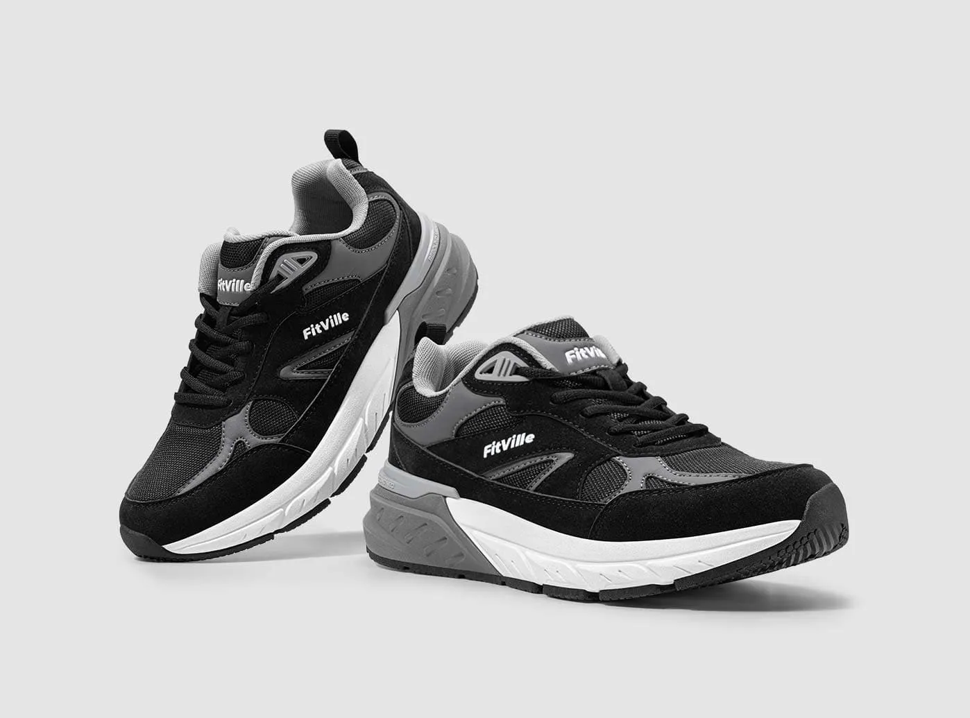 Best Walking Shoes Flat Feet Reddit FitVille Men's Rebound Neo Walking Shoes V1