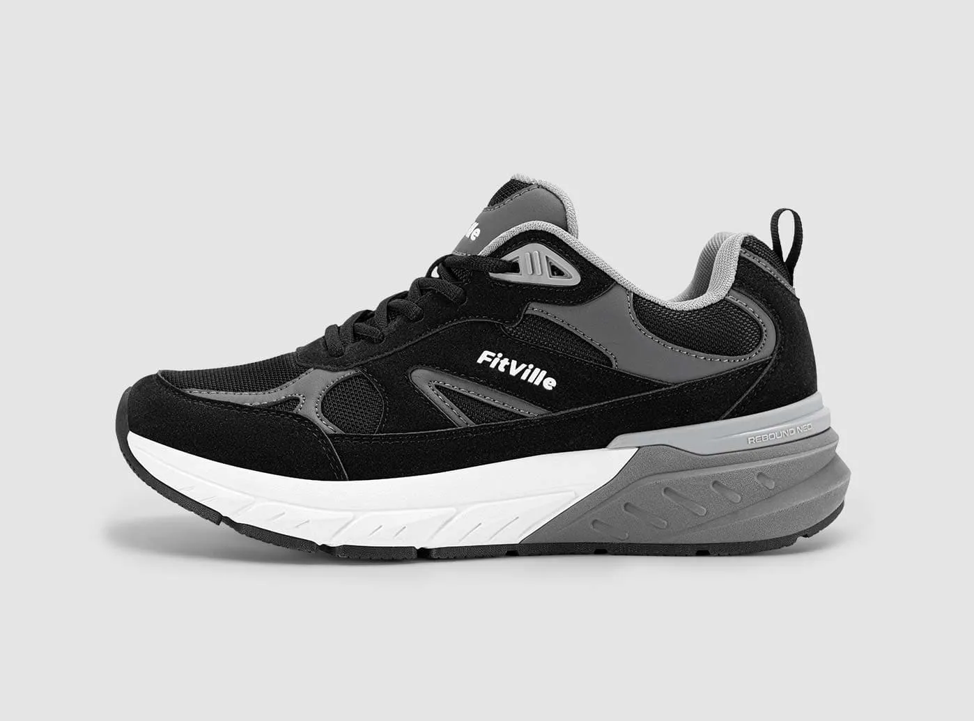 Flat Gravel Bike Shoes FitVille Men's Rebound Neo Walking Shoes V1