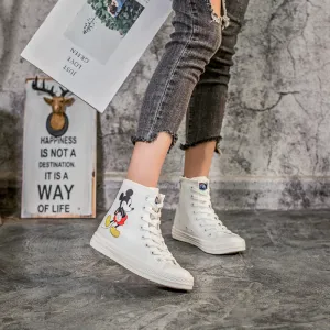 Nanccy Cartoon Cute Comfortable High-Top Shoes Platform Casual Shoes