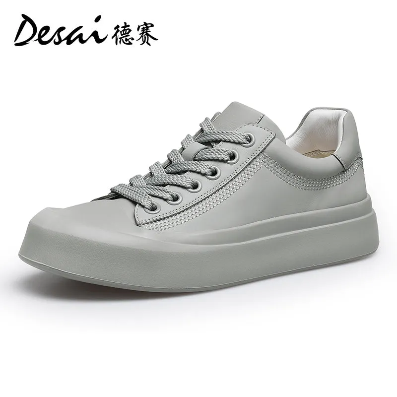 Folding Flat Shoes Desai Men's Shoes 2024 Summer New Thin Breathable Flat Board Shoes Sports and Casual Canvas sneakers Little White Shoes for Men DS3071