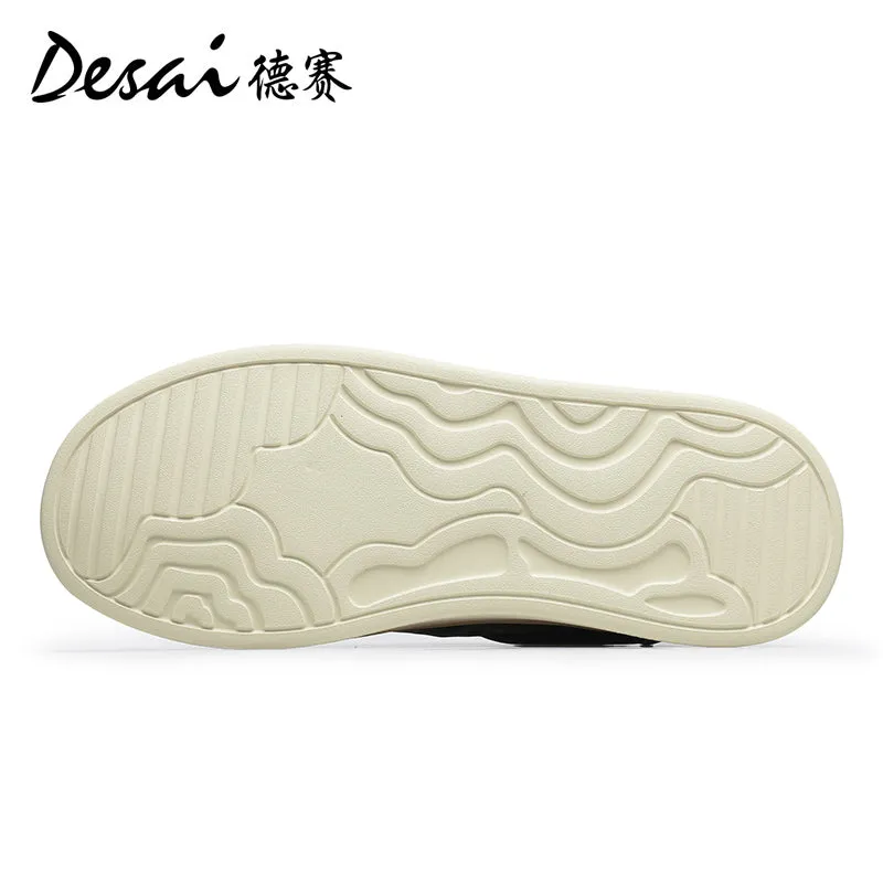 Basketball Shoes For Flat Wide Feet Desai Men's Shoes 2024 Summer New Thin Breathable Flat Board Shoes Sports and Casual Canvas sneakers Little White Shoes for Men DS3071