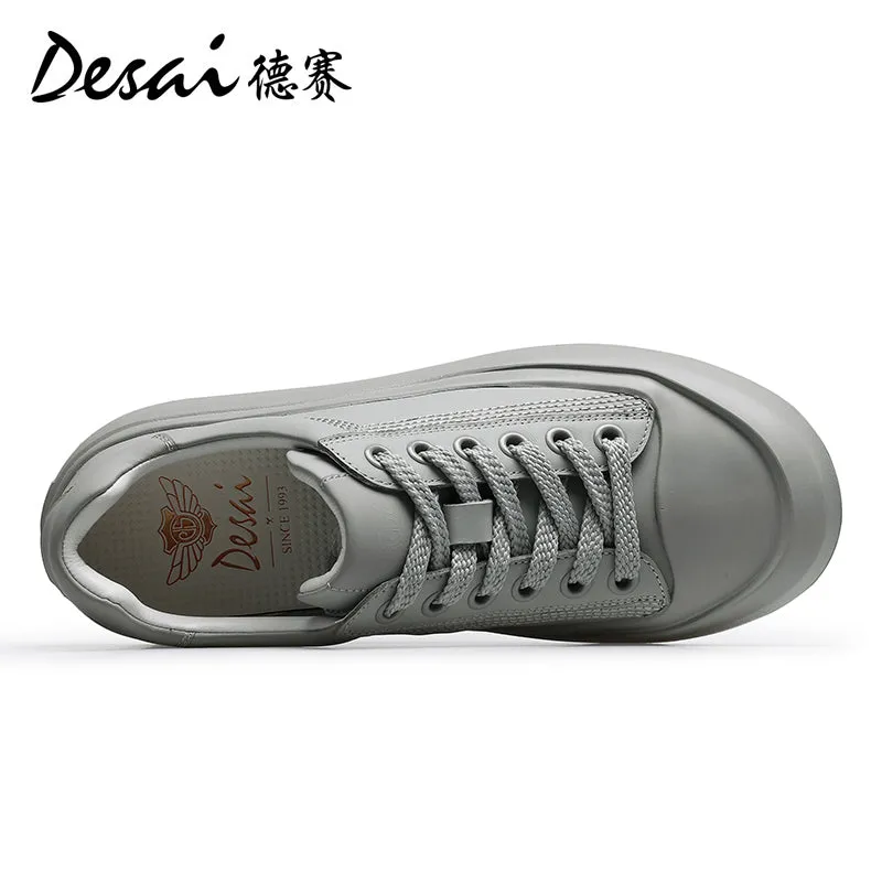 Desai Men's Shoes 2024 Summer New Thin Breathable Flat Board Shoes Sports and Casual Canvas sneakers Little White Shoes for Men DS3071 Shoes For Flat Foot