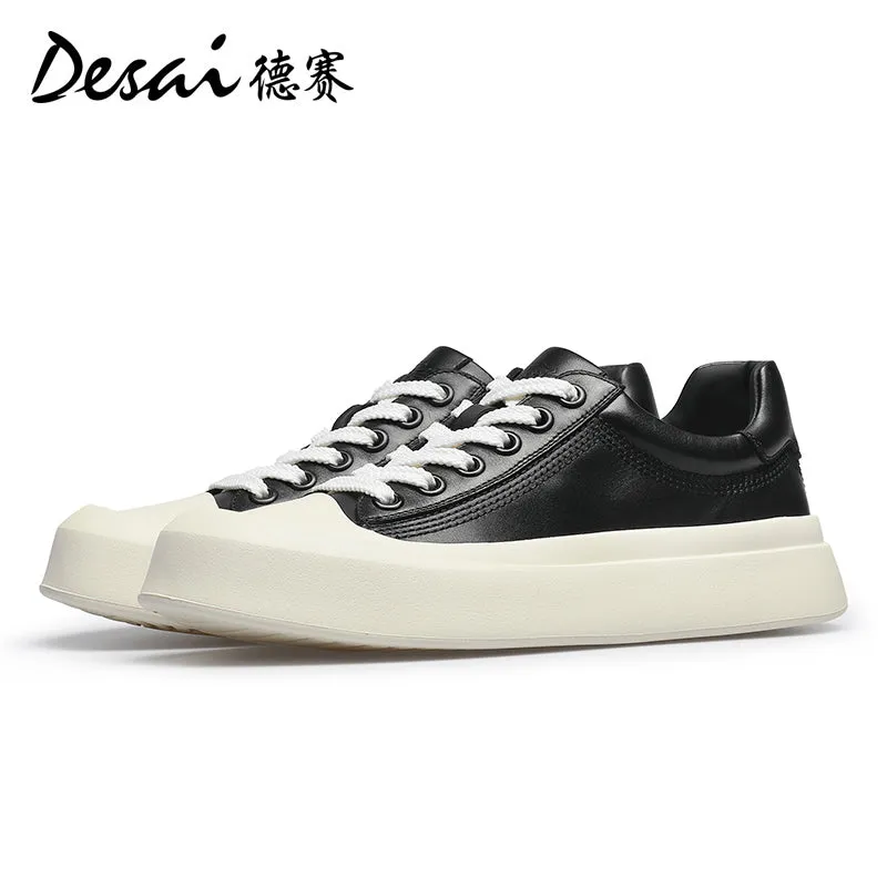 Desai Men's Shoes 2024 Summer New Thin Breathable Flat Board Shoes Sports and Casual Canvas sneakers Little White Shoes for Men DS3071 Best Shoes To Buy For Flat Feet