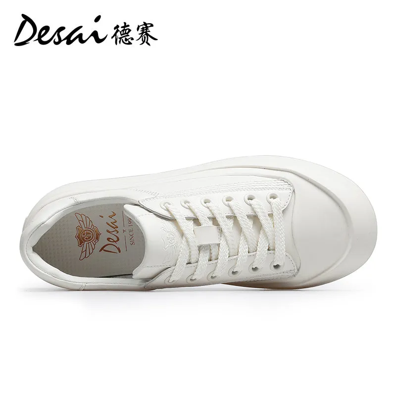 Desai Men's Shoes 2024 Summer New Thin Breathable Flat Board Shoes Sports and Casual Canvas sneakers Little White Shoes for Men DS3071 Flat Insole Shoes