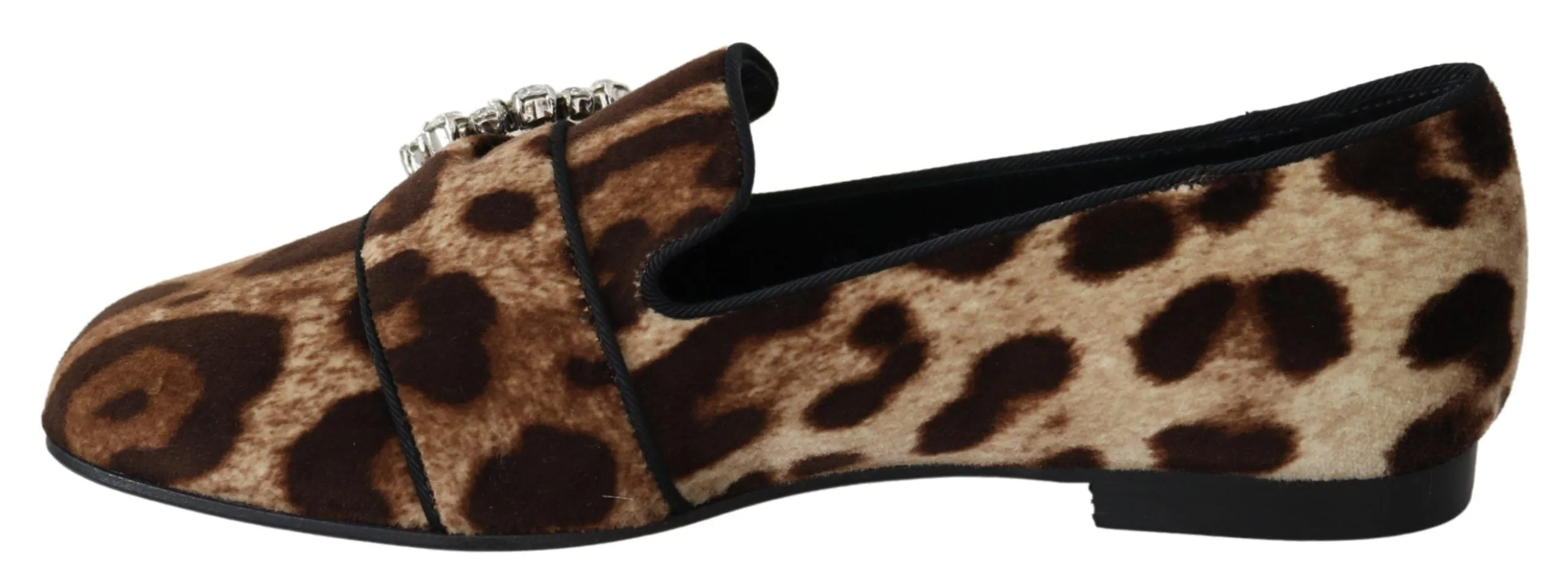 Dolce & Gabbana Leopard Print Crystal Embellished Loafers Sims 4 Flat Shoes Cc