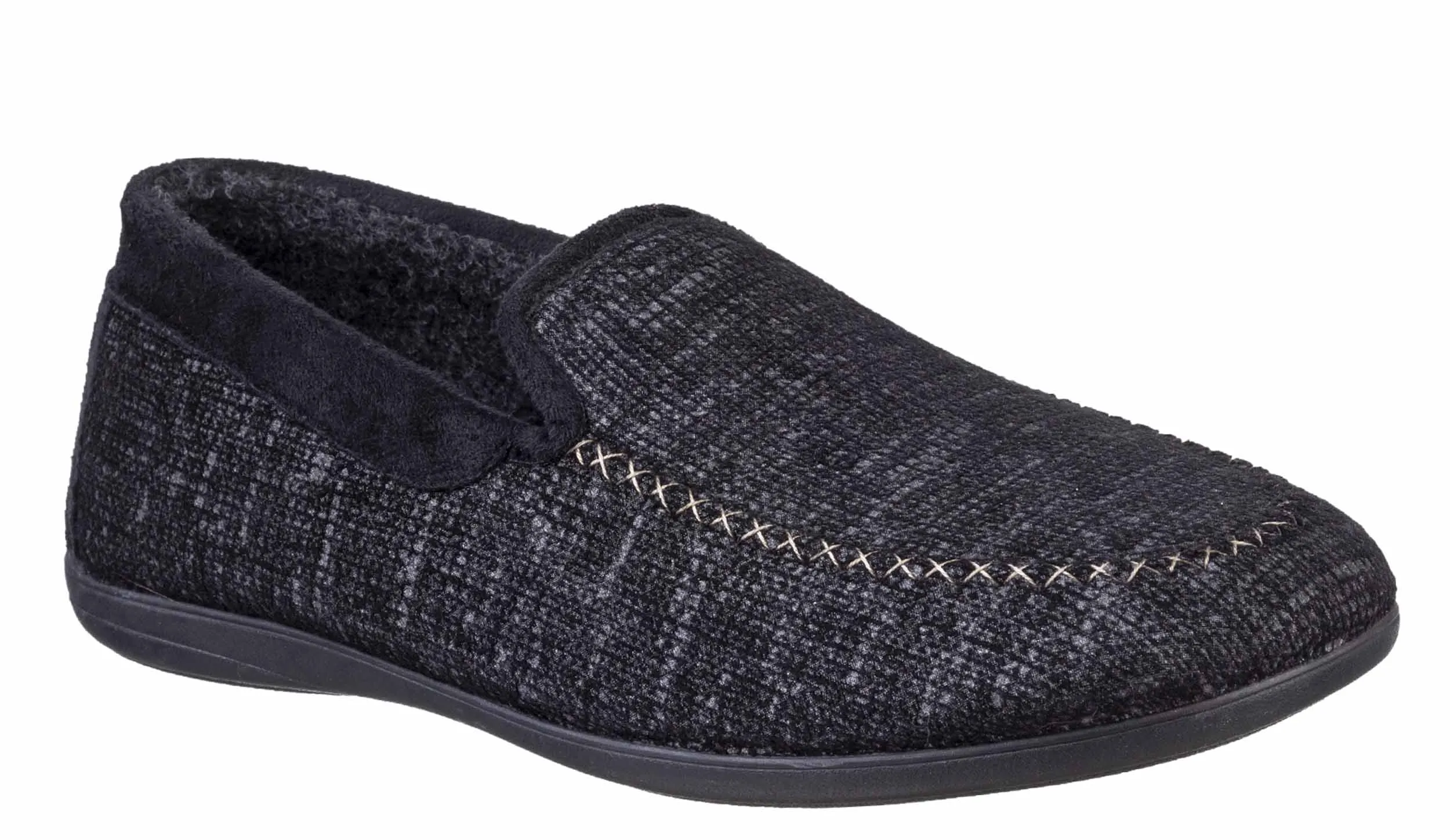 Cotswold Stanley Mens Moc Toe Full Slipper Old Slippers