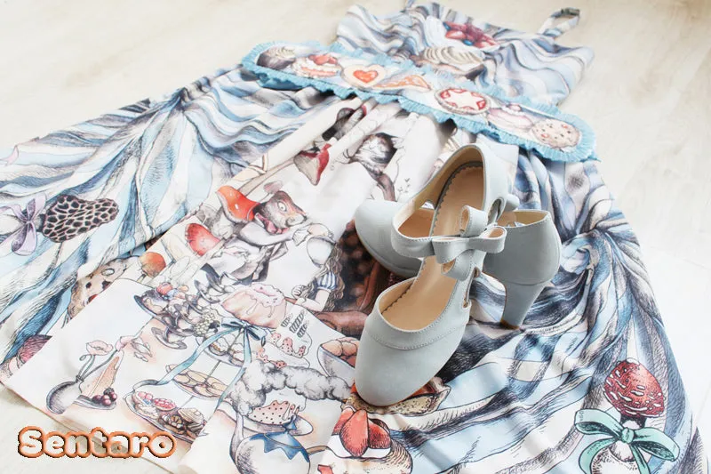 Sentaro GIN. Matte CLA Lolita Heels Shoes Waterproof Slip Resistant Work Shoes