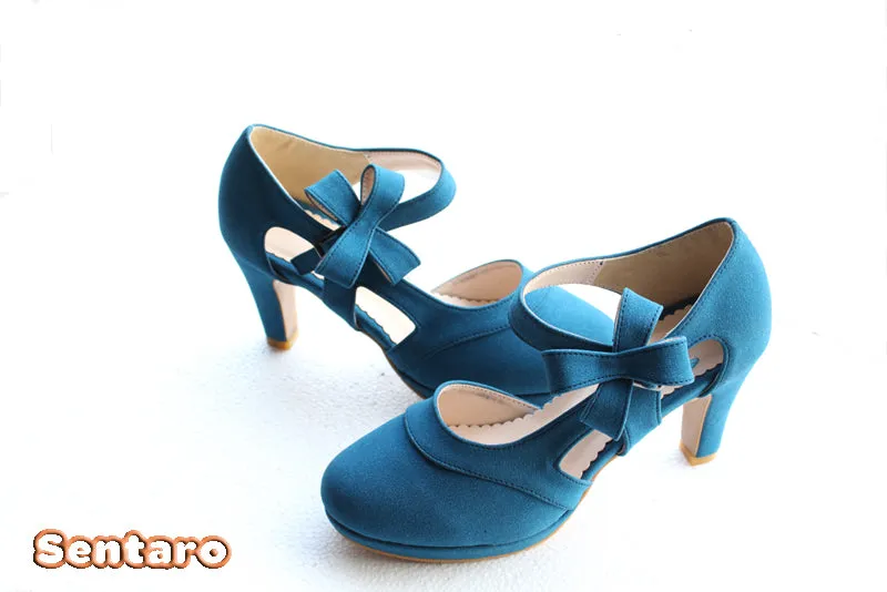 Sentaro GIN. Matte CLA Lolita Heels Shoes Air Waterproof Shoes