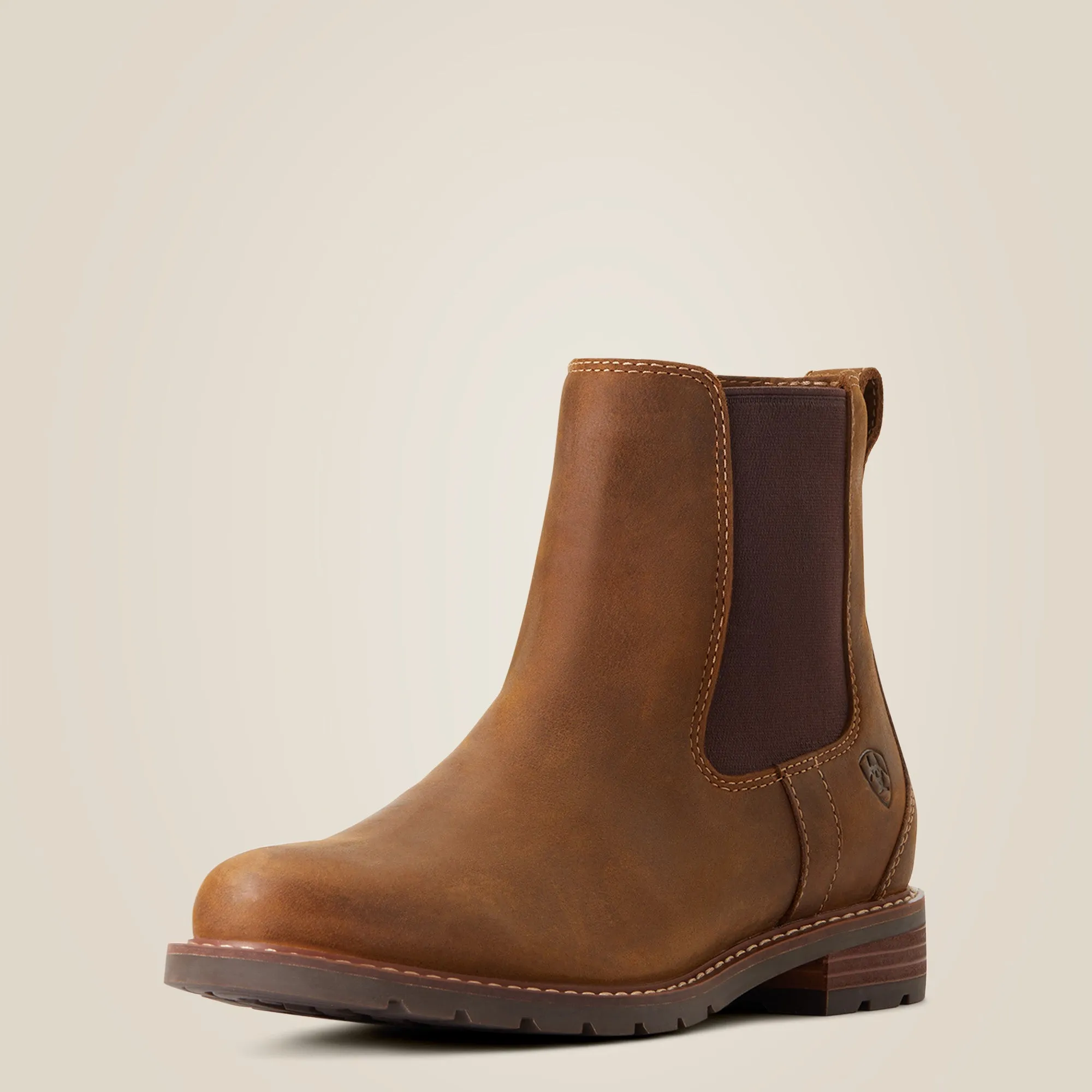 Slip On Ariat Wexford Waterproof Ladies Chelsea Boot - Brown