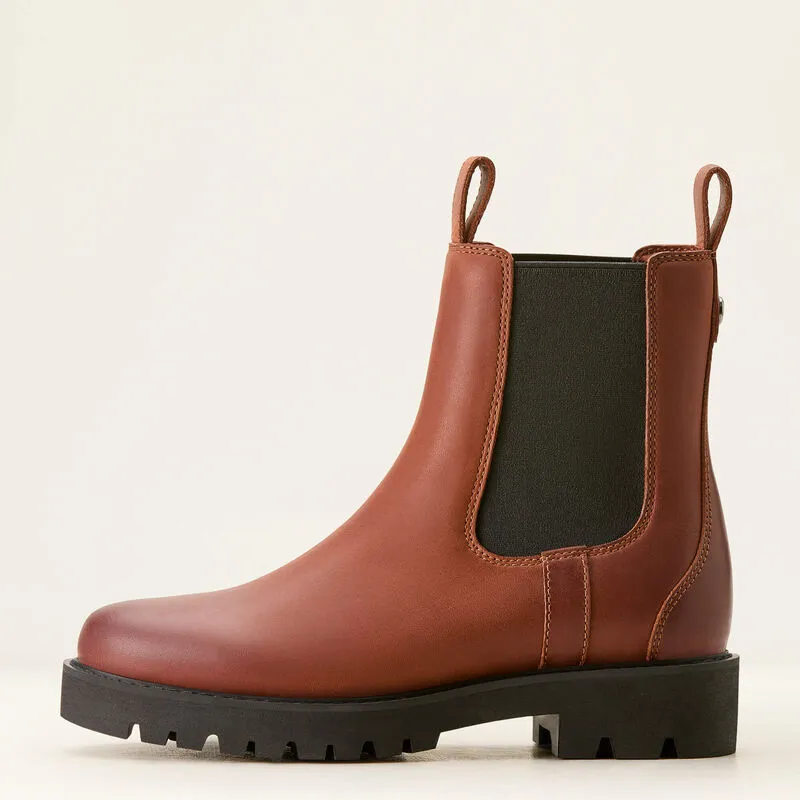 Toughest Waterproof Shoes Ariat Women's Wexford Lug Mid Waterproof Chelsea Boot in Rockwood