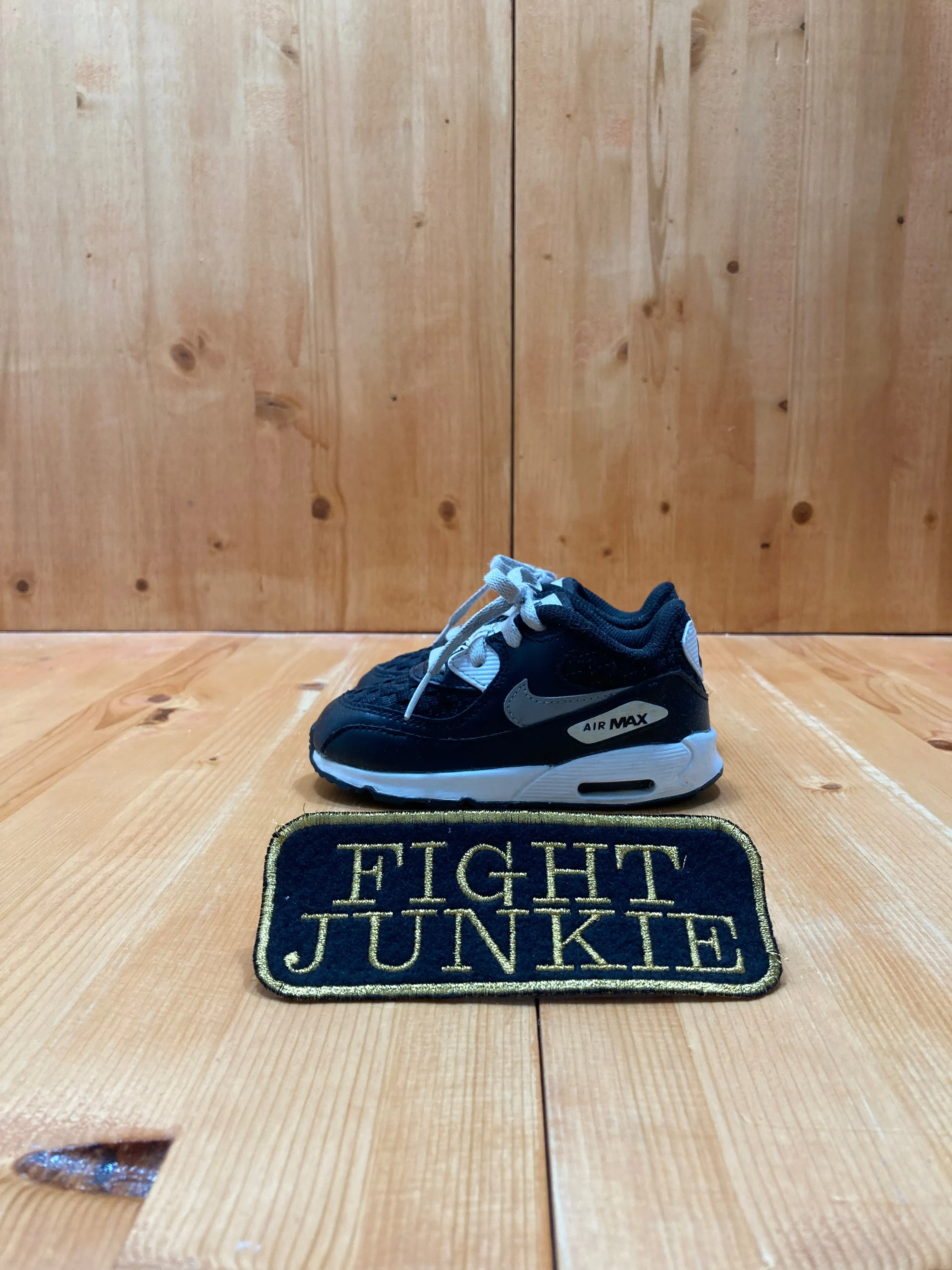 Width Chart Asics NIKE AIR MAX Toddler Kids Size 8C Leather Fabric Shoes Sneakers Black White 724884-101