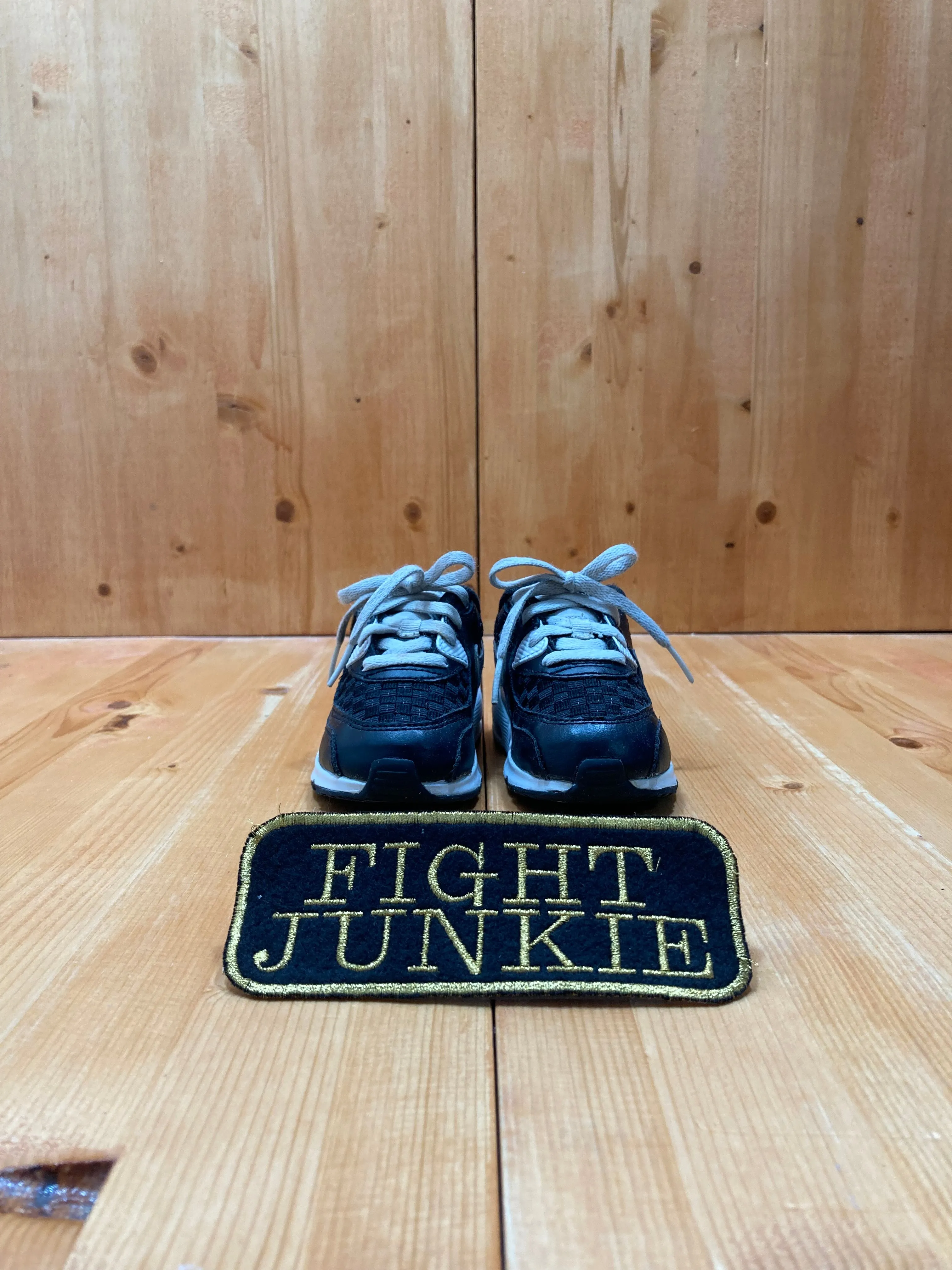 NIKE AIR MAX Toddler Kids Size 8C Leather Fabric Shoes Sneakers Black White 724884-101 Taylor Fritz Asics Shoes