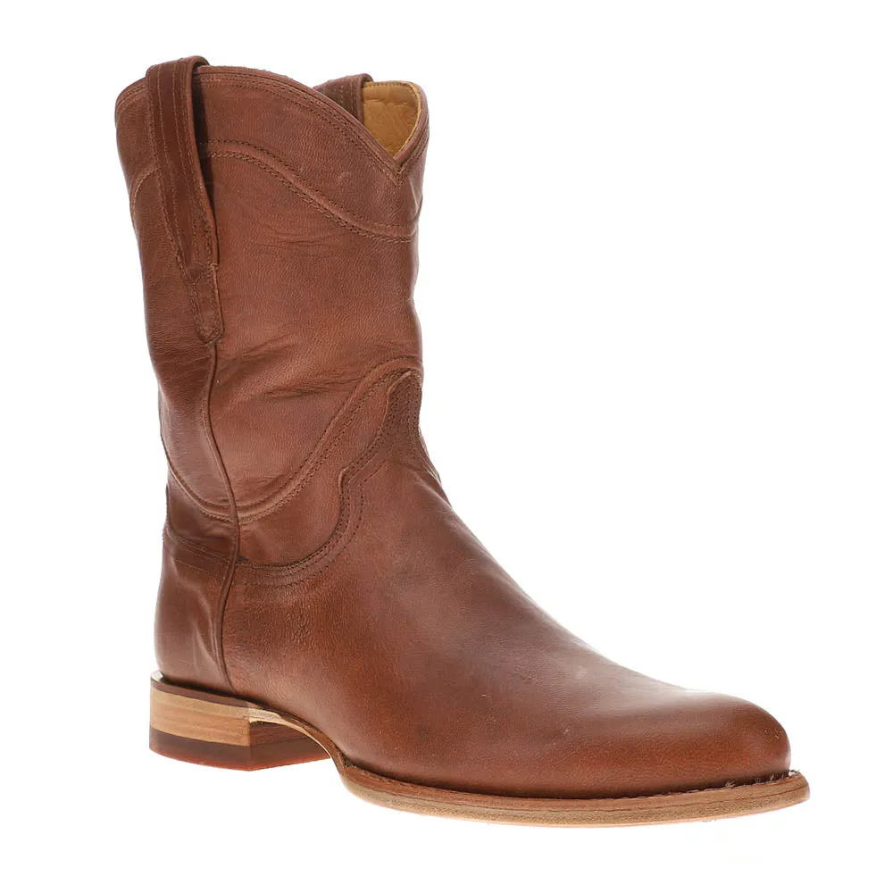Circle G Cowgirl Boots Earl Goat Round Toe Pull On Cowboy Boots