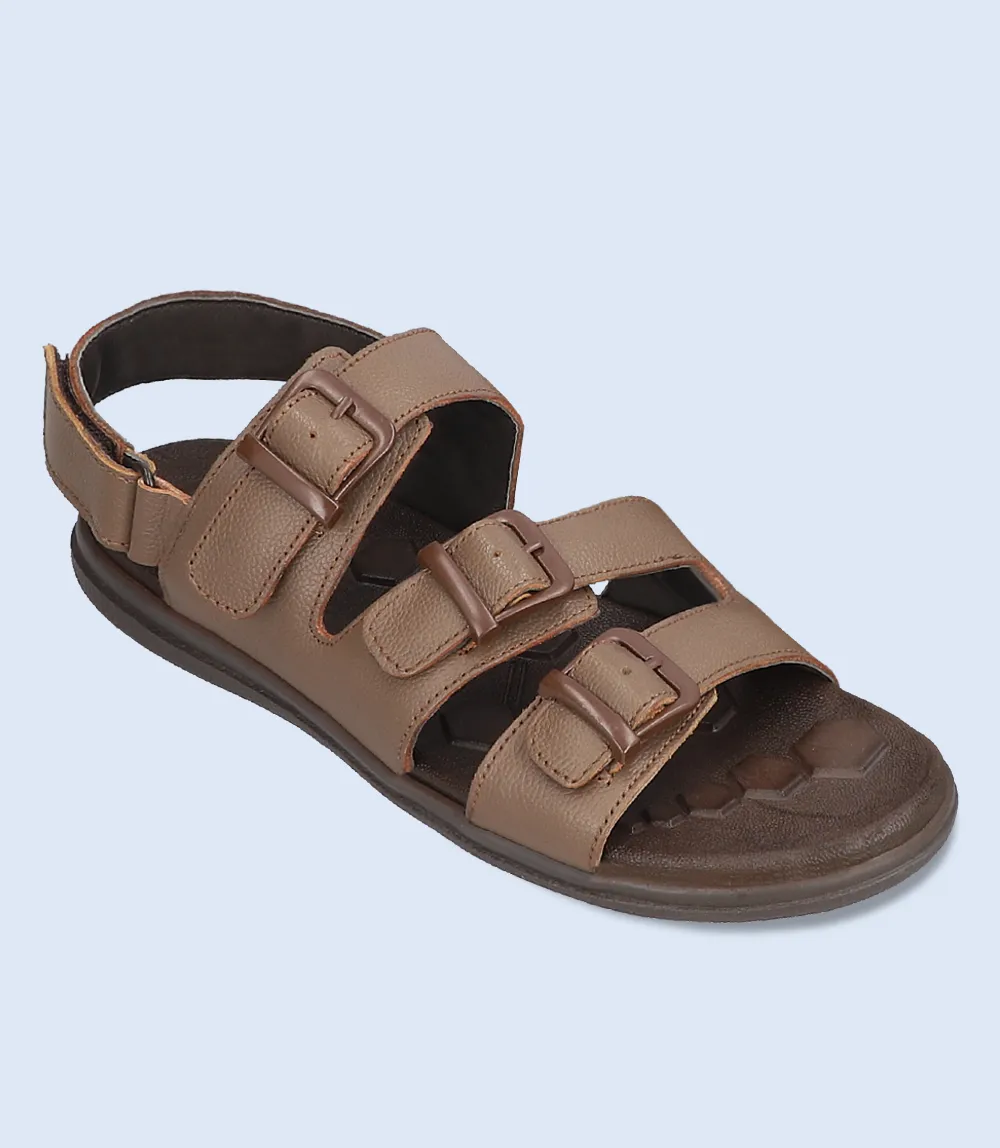 BM5900-BROWN-Men Sandal Blingy Sandals