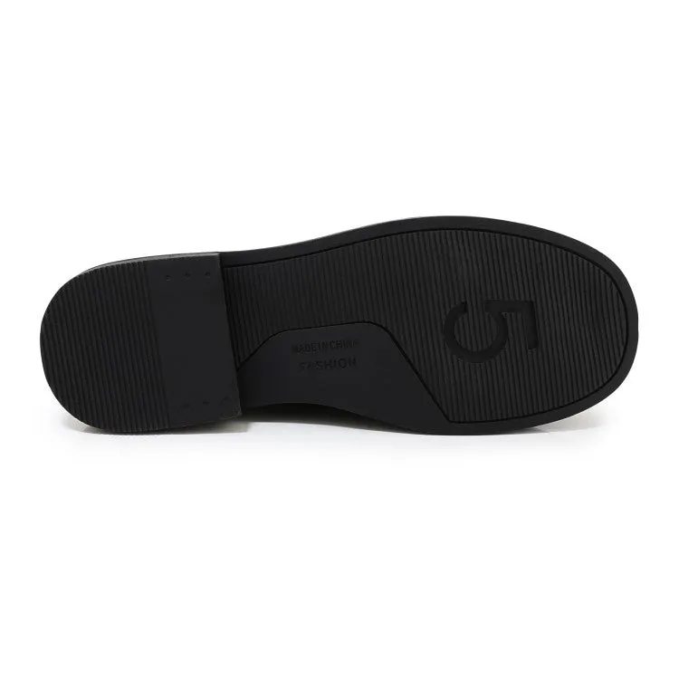 Flat Bottom Bike Shoes Women's Solid Color Round Toe Knot Slip on Flats Shoes