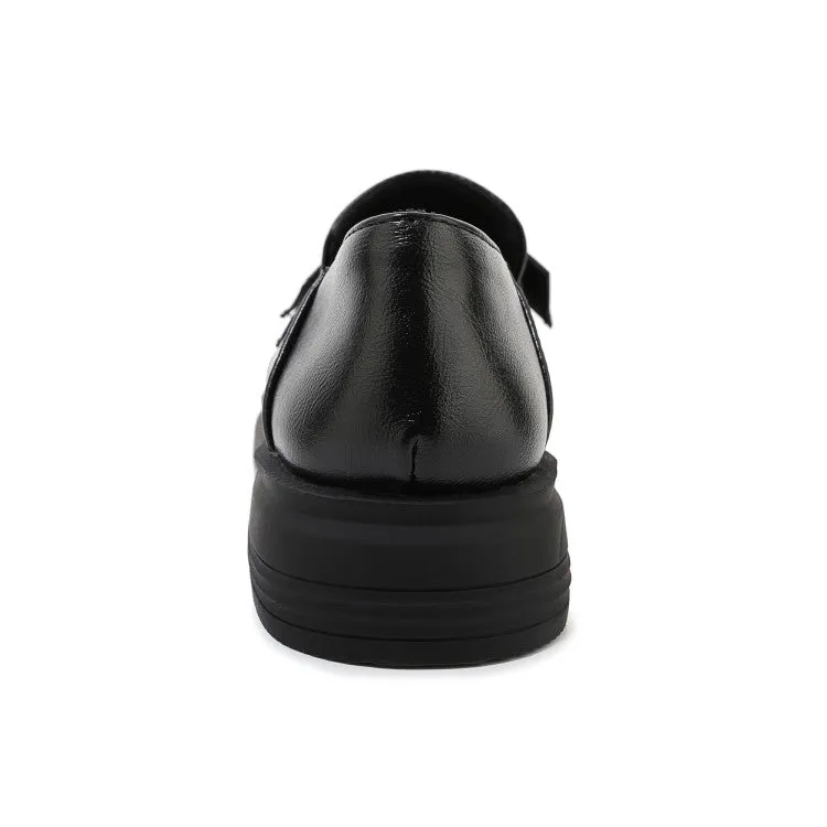 Women's Solid Color Round Toe Knot Slip on Flats Shoes Wide Flat Shoes With Arch Support