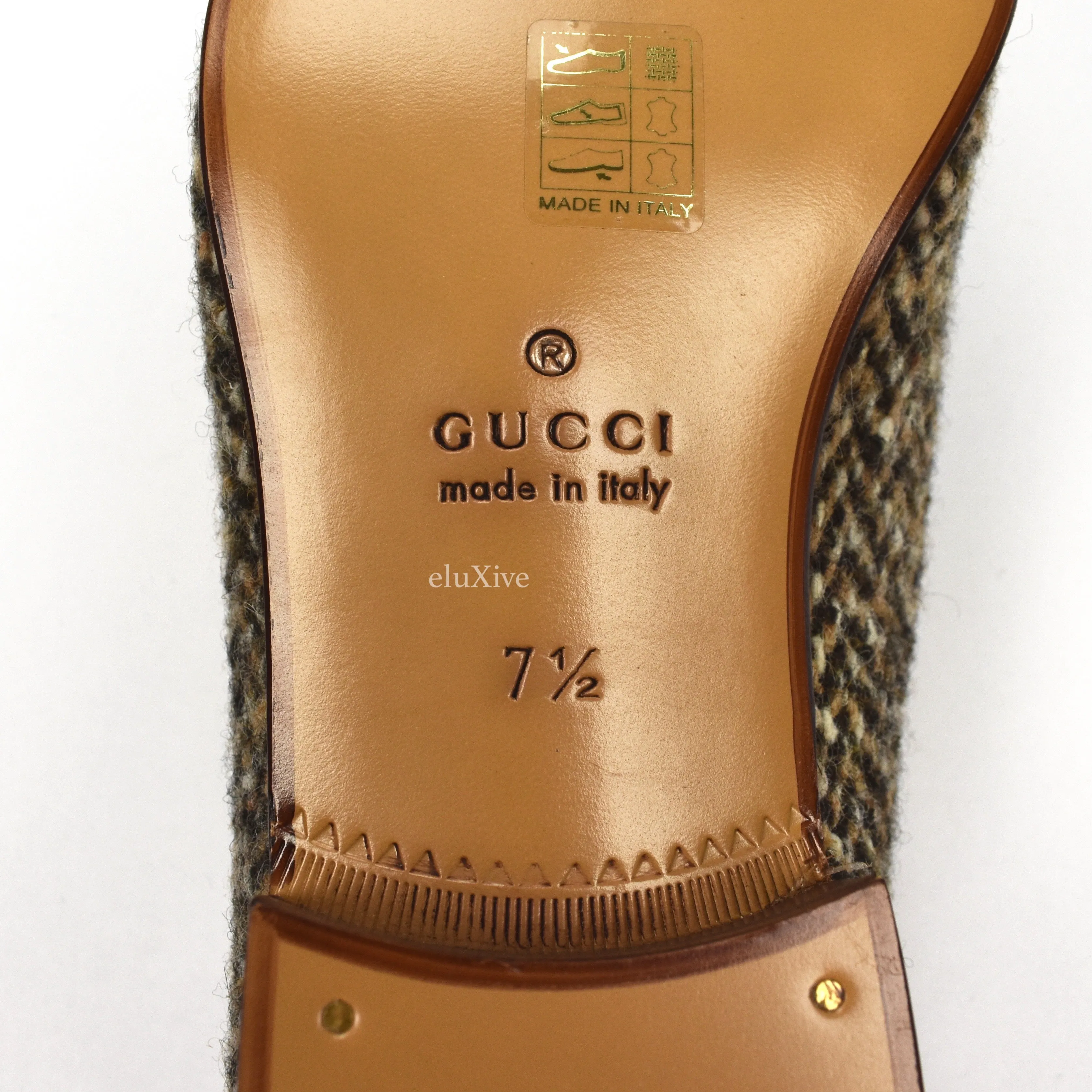 Gucci - Tweed Web Stripe Horsebit Loafers Moon Boots Slippers