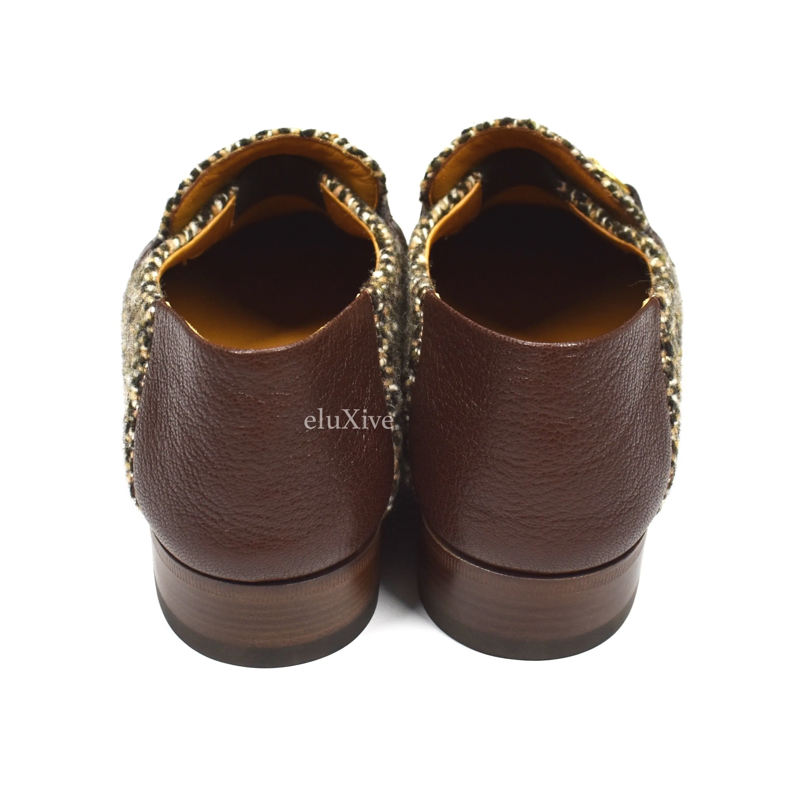 Do Slippers Run Small Or Big Gucci - Tweed Web Stripe Horsebit Loafers