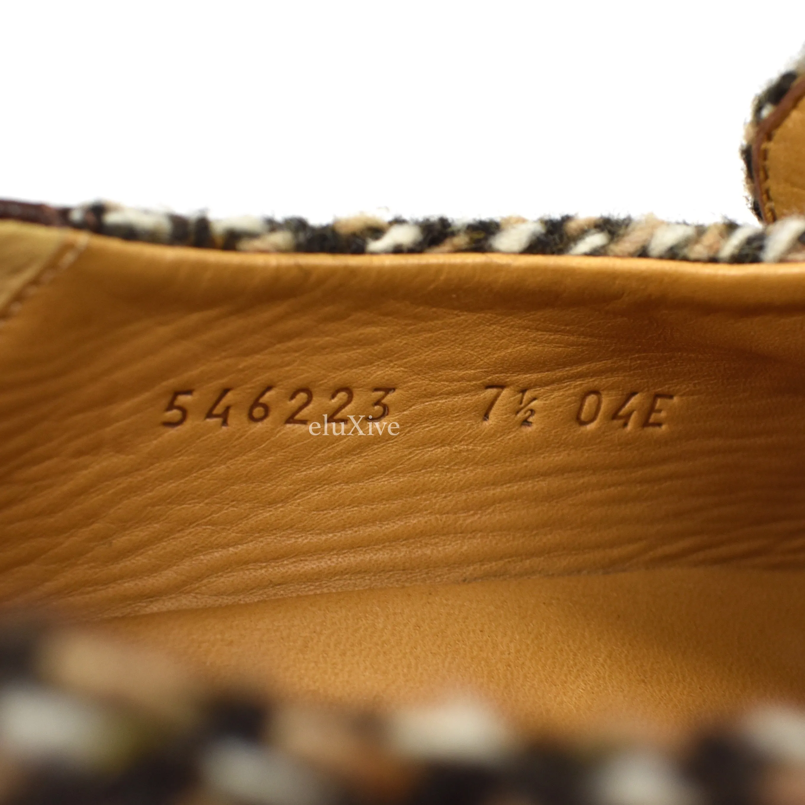 Sizing Slippers Gucci - Tweed Web Stripe Horsebit Loafers