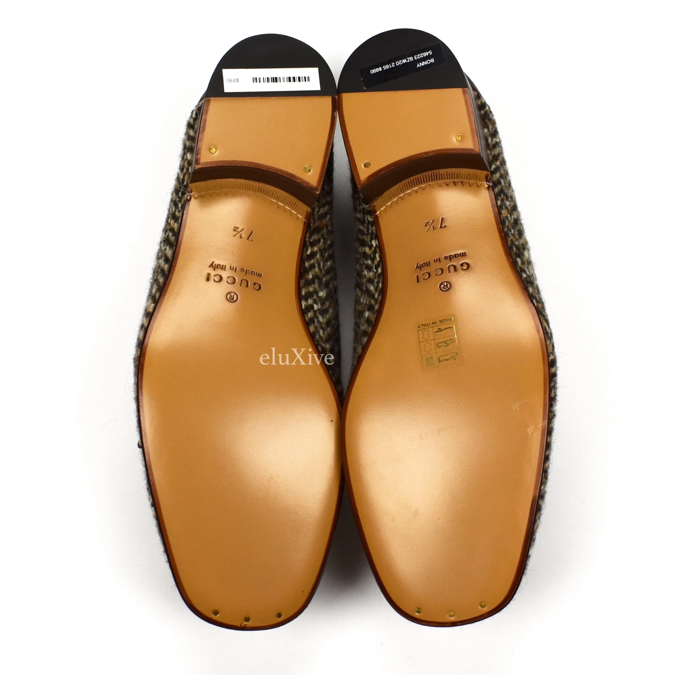 Gucci - Tweed Web Stripe Horsebit Loafers Chacos Slippers