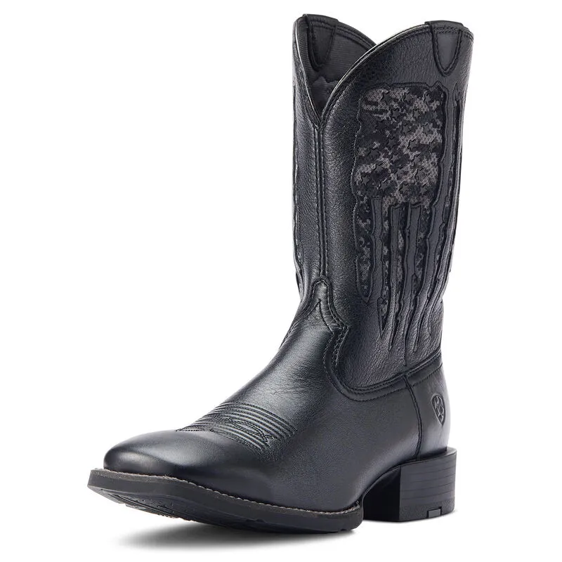 Ariat Black/Camo Sport My Country VentTEK Western Boot Oak Street Boots