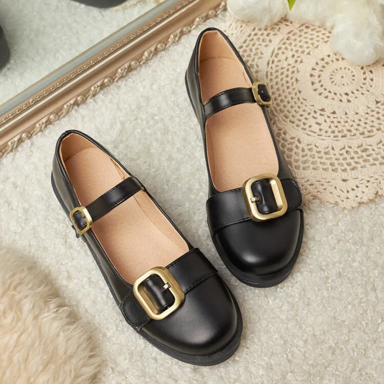Best Shoe For Plantar Fasciitis And Flat Feet Women's Lolita Pu Leather Round Toe Buckle Straps Mary Janes Shoes